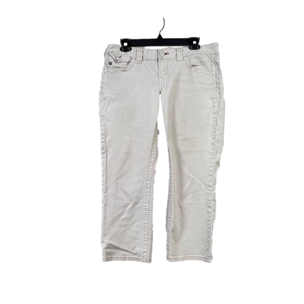 Mek DNM Jeans Womens 29 Jaisalmer Capri White Wash Straight Leg Low Rise